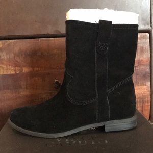 Vc-fanfic black verona suede material booties
